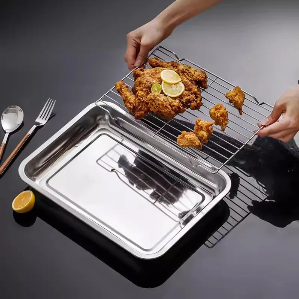 Kitchen Baking Pan Storage - 스테인리스 스틸 베이킹 트레이와 쿨링 랙,