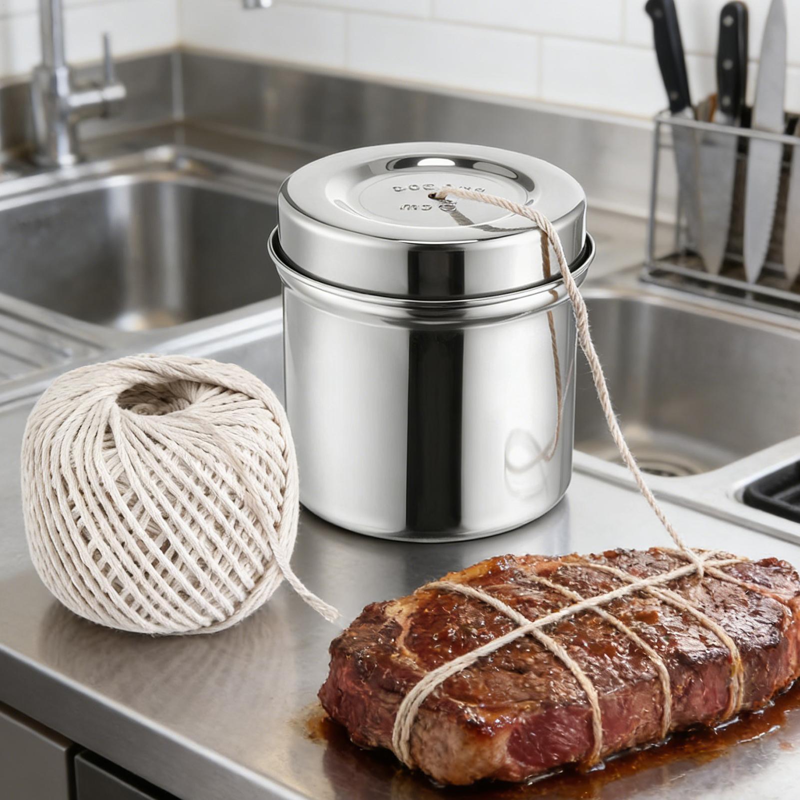 Kitchen Baking Twine - 주방용 트와인 2롤, 스틸 디스펜서 포함,