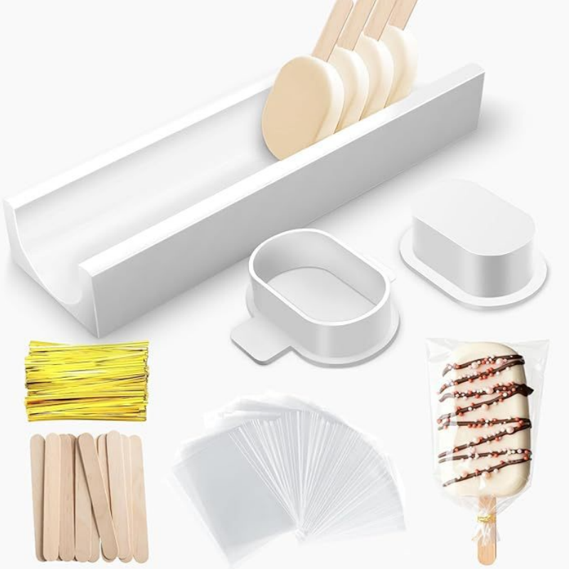 Baking Kitchen Set - 케이크팝 몰드 세트(트레이 포함) 논스틱 재사용