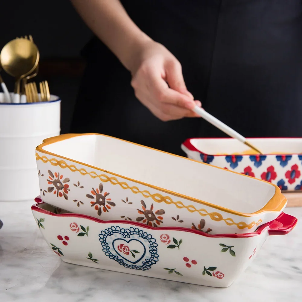 Kitchen Baking Dishes - 세라믹 베이킹 접시 구이 라자냐 팬