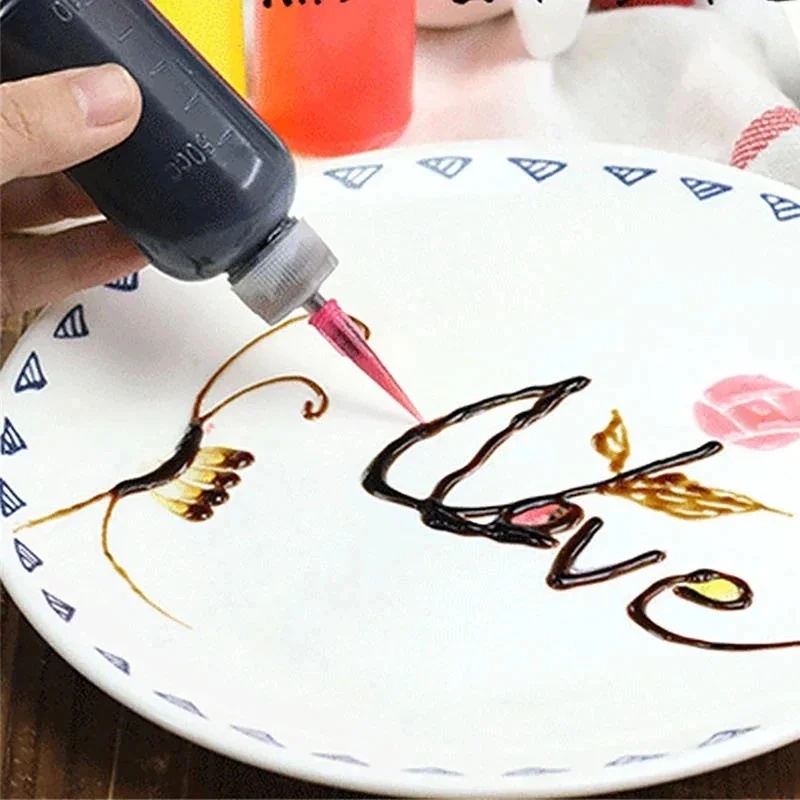 1-6세트 크림 잼 페인팅 스퀴즈 병 노즐 케이크 데코 - Kitchen Baking Drawing 리뷰 및 가격