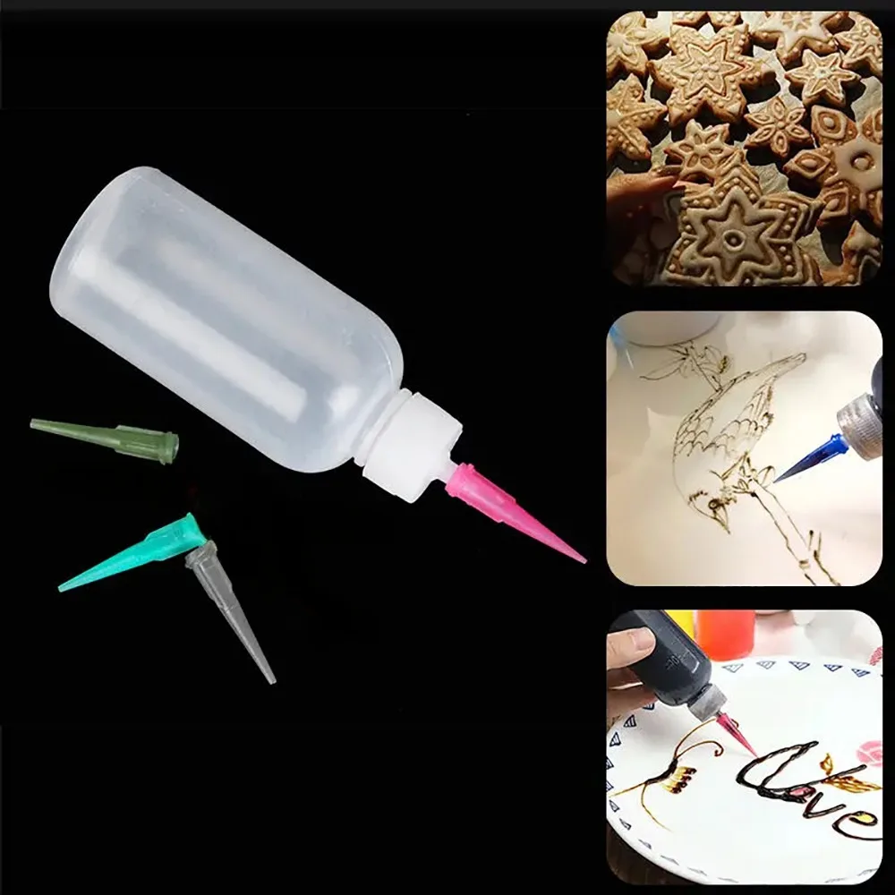 30ML 크림 잼 그림 짜기 병 4 노즐 케이크 장식  - Kitchen Baking Drawing 리뷰 및 가격