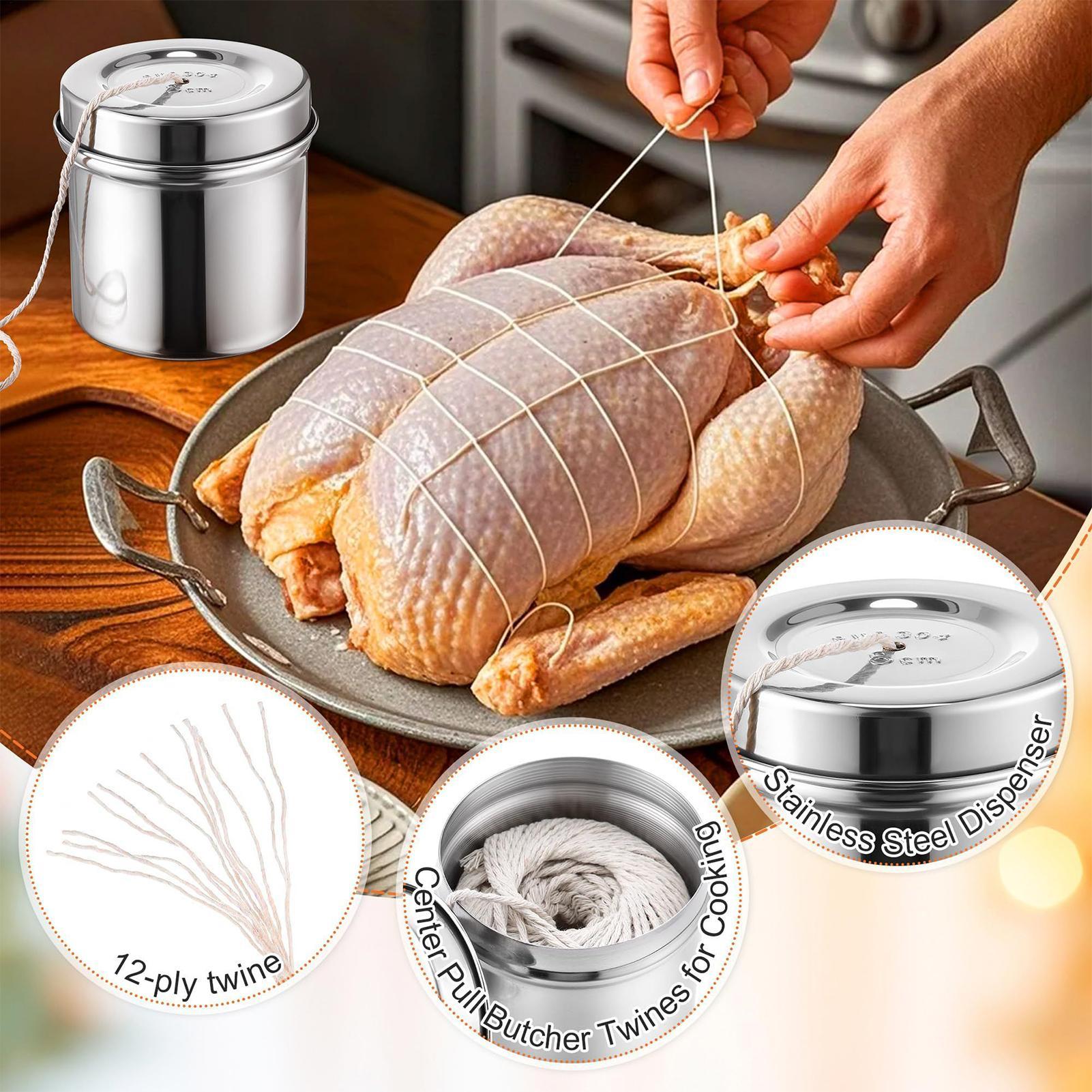 주방용 트와인 2롤, 스틸 디스펜서 포함, 터키 요리, - Kitchen Baking Twine 리뷰 및 가격