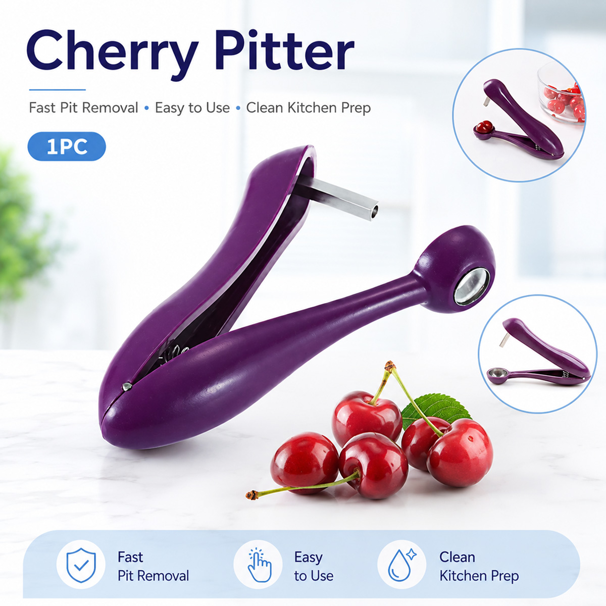체리 씨 제거기 휴대용 체리 피터 도구 및 올리브 피터 - Kitchen And Baking Tools 리뷰 및 가격