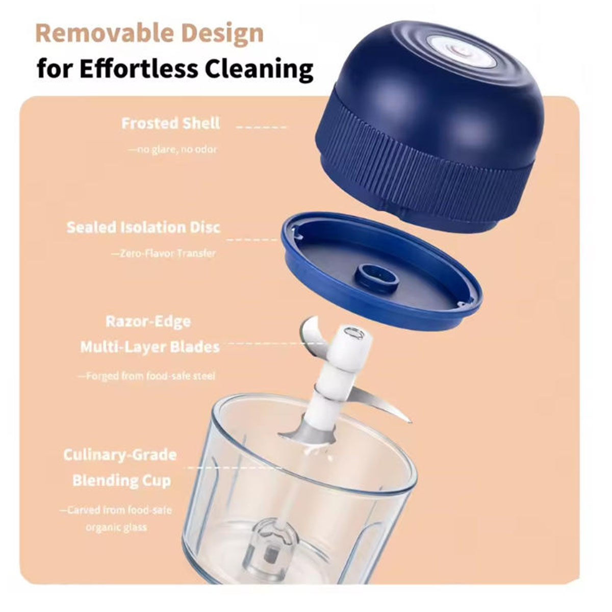 1PC 전기 마늘 다지기 미니 푸드 프로세서 USB 충 - Kitchen Baking Appliances 리뷰 및 가격