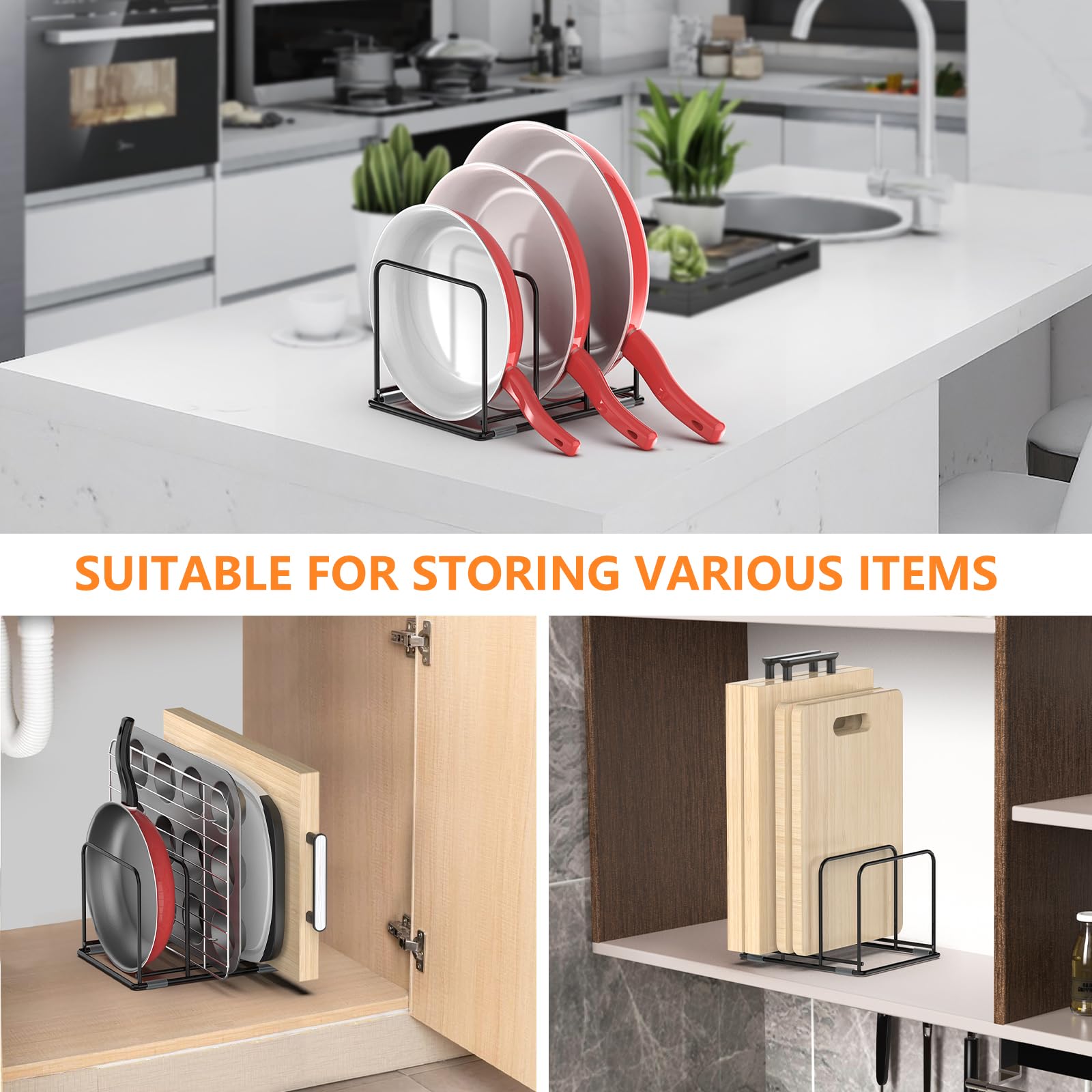 팬 주최자 주방 캐비닛 주최자, 강철 조리기구 홀더,  - Kitchen Baking Pan Storage 리뷰 및 가격