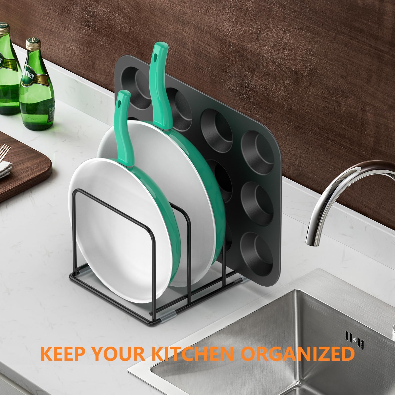 팬 주최자 주방 캐비닛 주최자, 강철 조리기구 홀더,  - Kitchen Baking Pan Storage 리뷰 및 가격