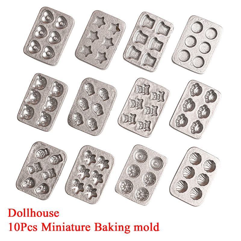 10개 인형 집 미니어처 미니 케이크 베이킹 몰드 주방 - Kitchen Baking Decor 리뷰 및 가격