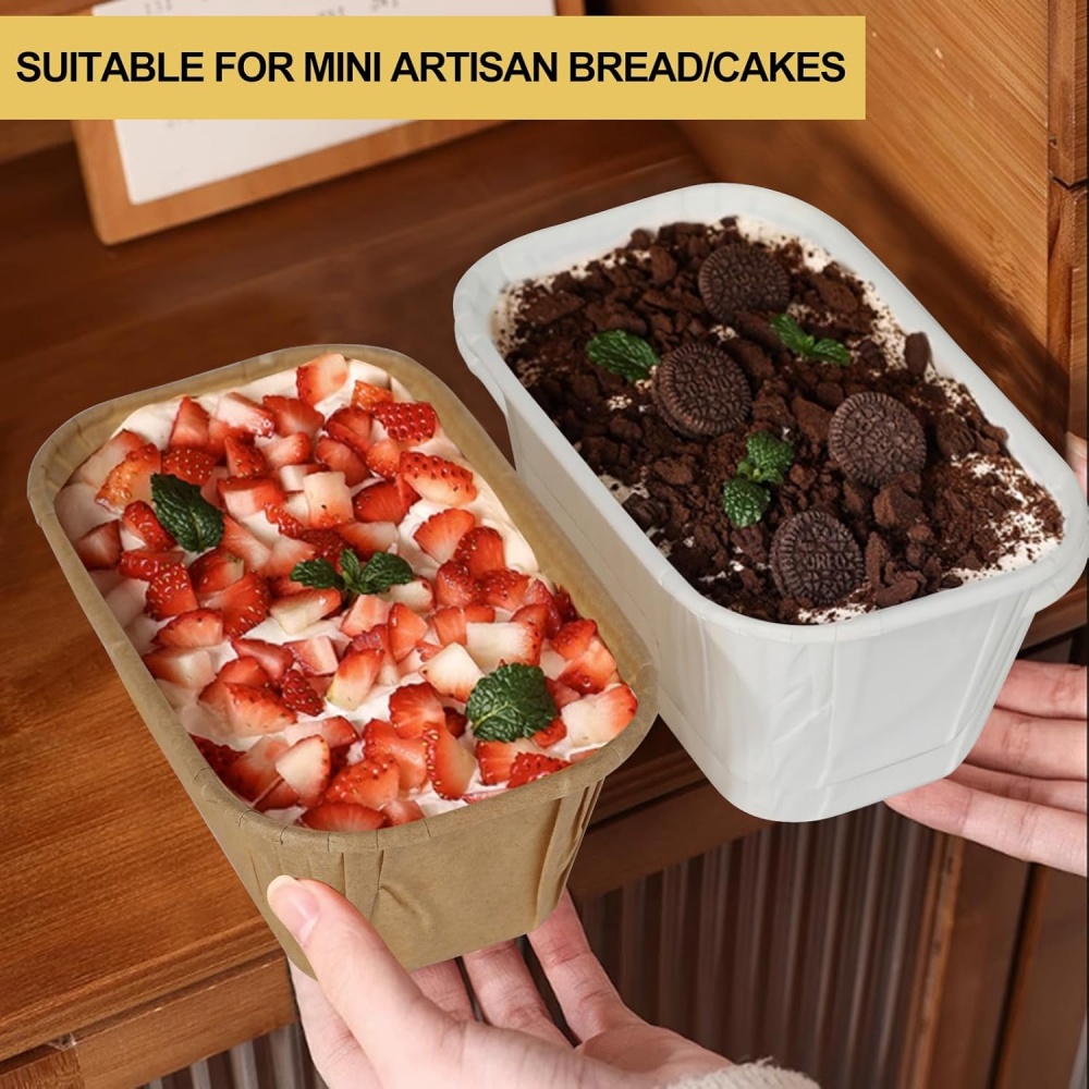일회용 케이크 틀 50개, 직사각형 논스틱 종이 미니  - Kitchen Baking Dishes 리뷰 및 가격