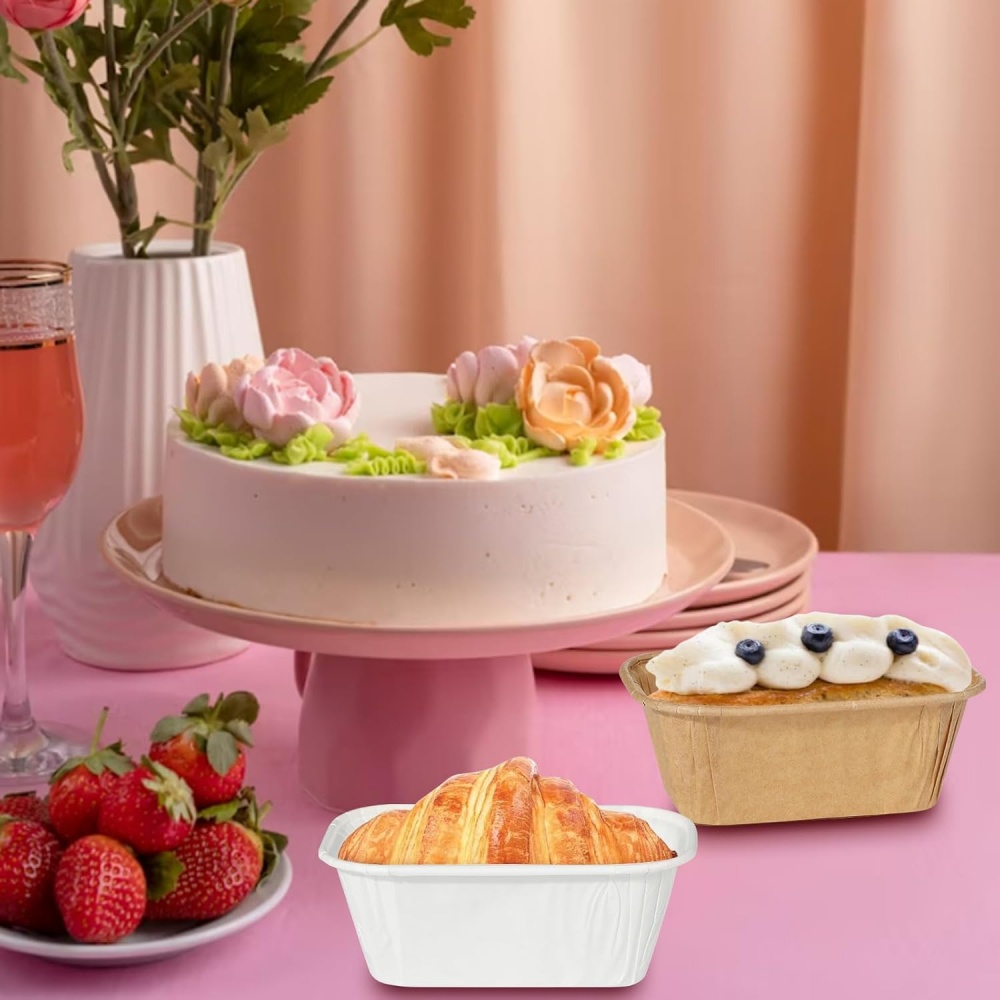 일회용 케이크 틀 50개, 직사각형 논스틱 종이 미니  - Kitchen Baking Dishes 리뷰 및 가격