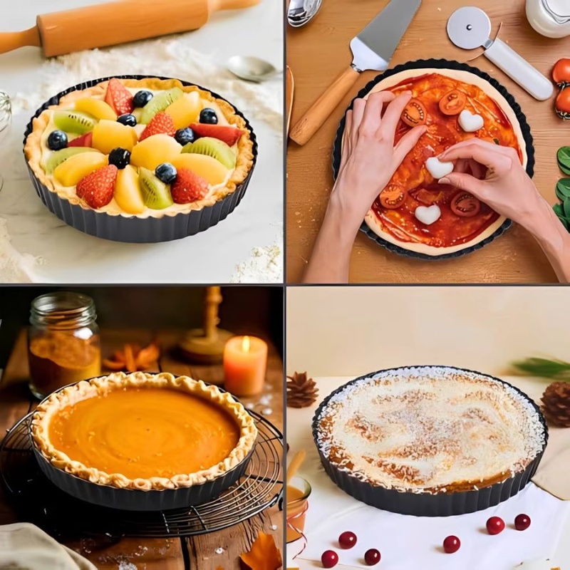 1개 분리형 바닥이 있는 플루트형 타르트 팬, 논스틱  - Baking Kitchen Set 리뷰 및 가격